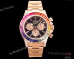 1:1 Clone Noob Factory Rolex Rainbow Daytona Rose Gold Swiss 4130 Movement